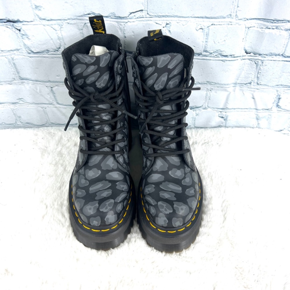 🚫SOLD!🚫NWOT |•DR. MARTENS•| JADON Black & Grey Cheetah Print Boots - Picture 7 of 15